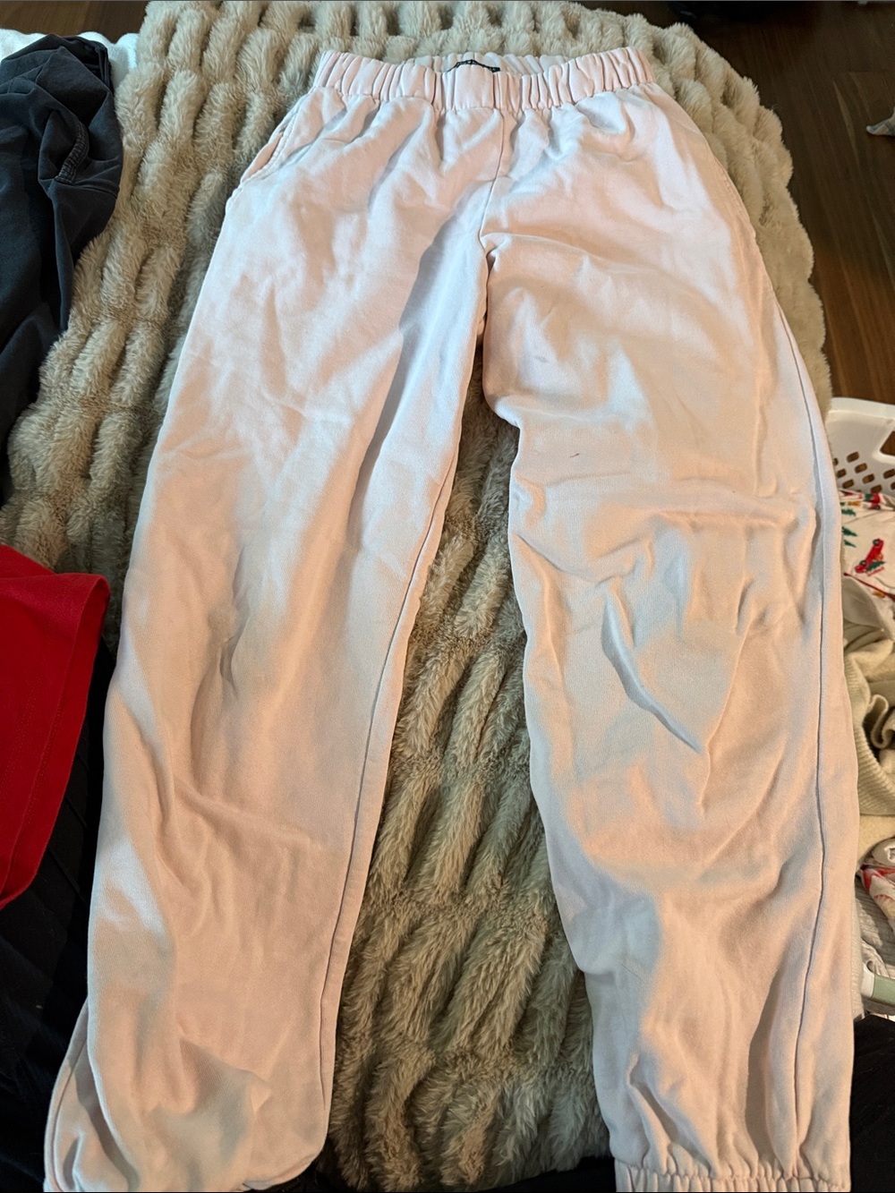 Brandy Melville Light Pink Men's Elastic Waist Joggers